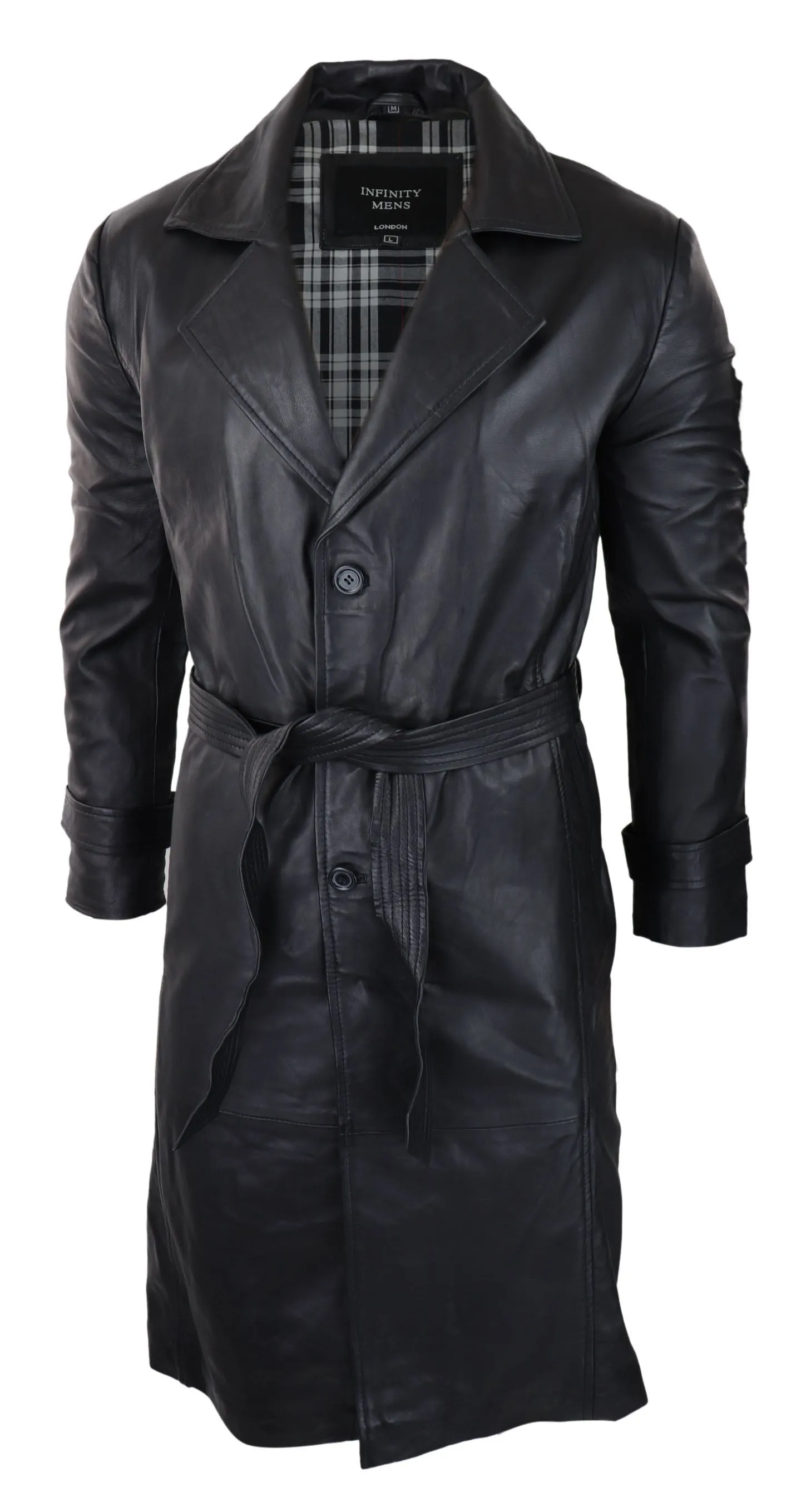 3/4 Long Leather Classic Punk Coat