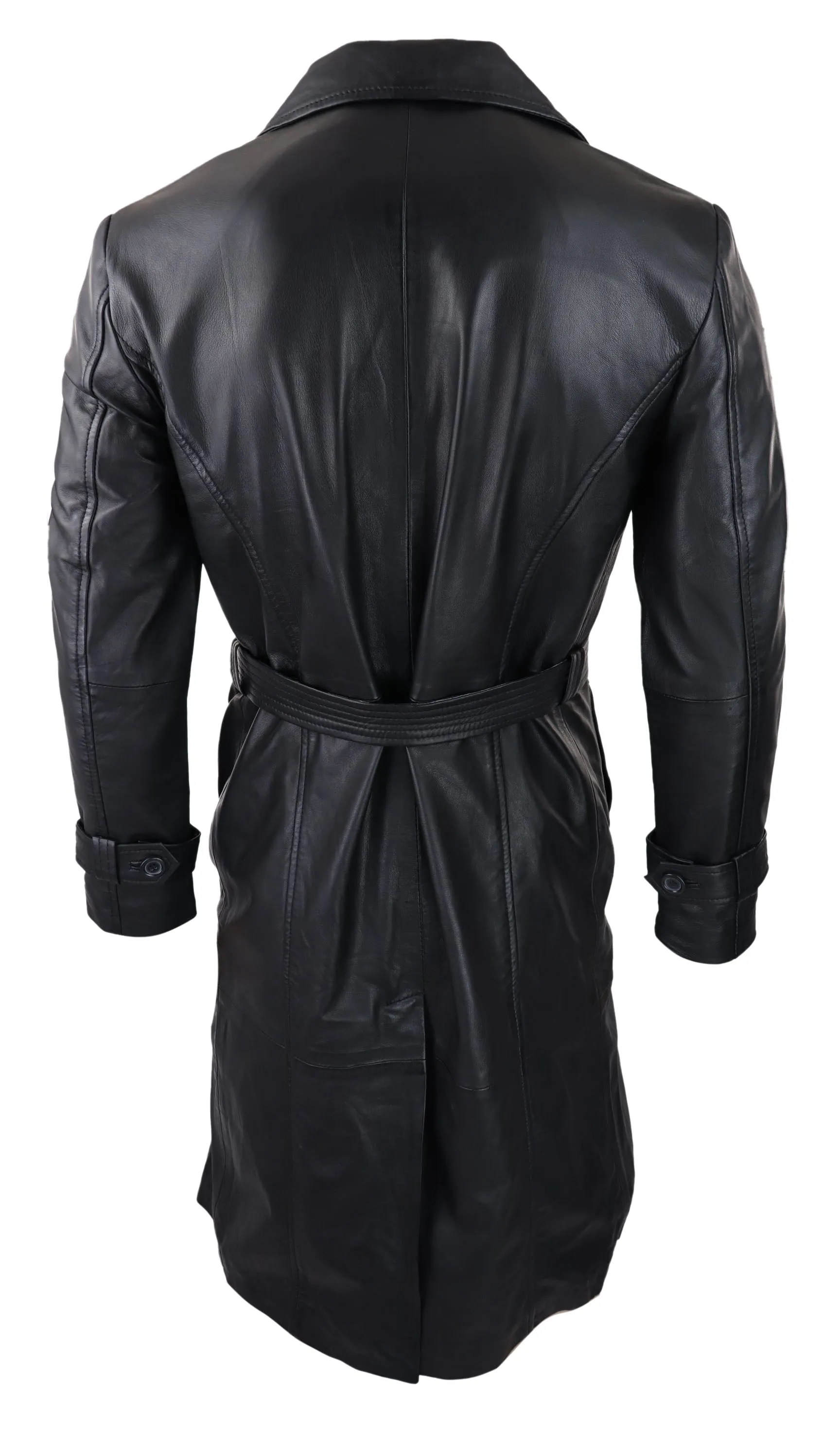 3/4 Long Leather Classic Punk Coat