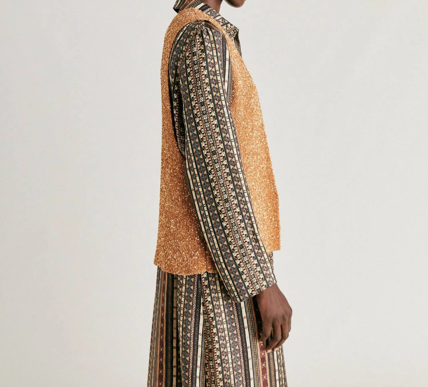 Adrien Knitwear Vest In Bronzo