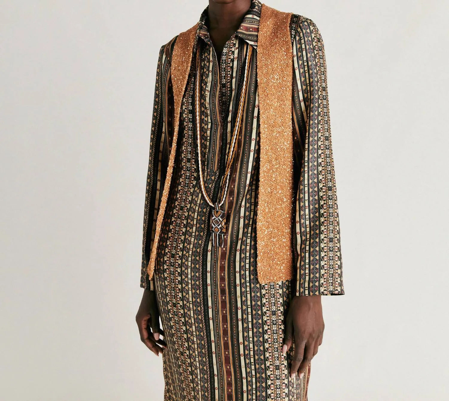 Adrien Knitwear Vest In Bronzo