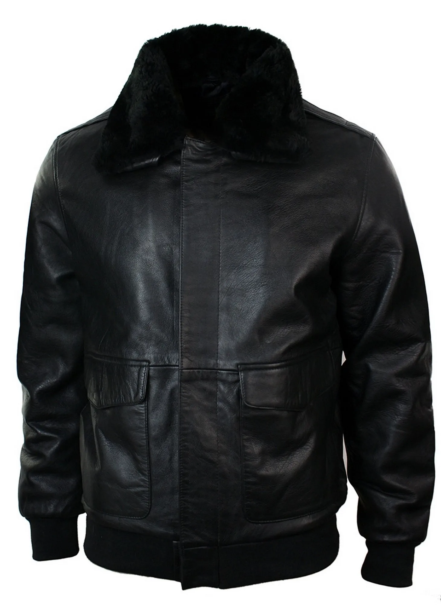 Air Force Leather Collar Bomber Jacket