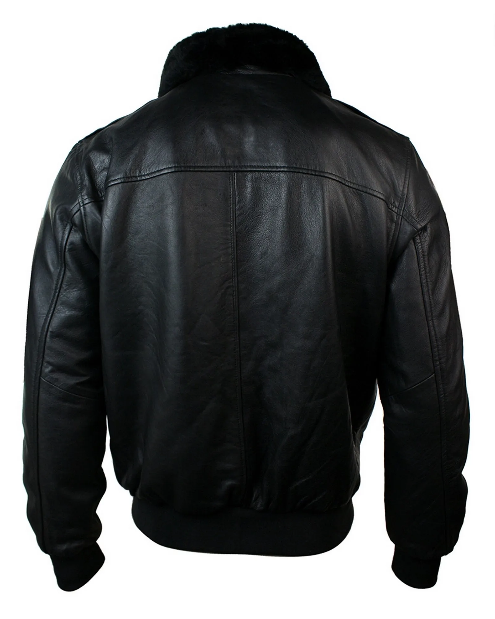 Air Force Leather Collar Bomber Jacket