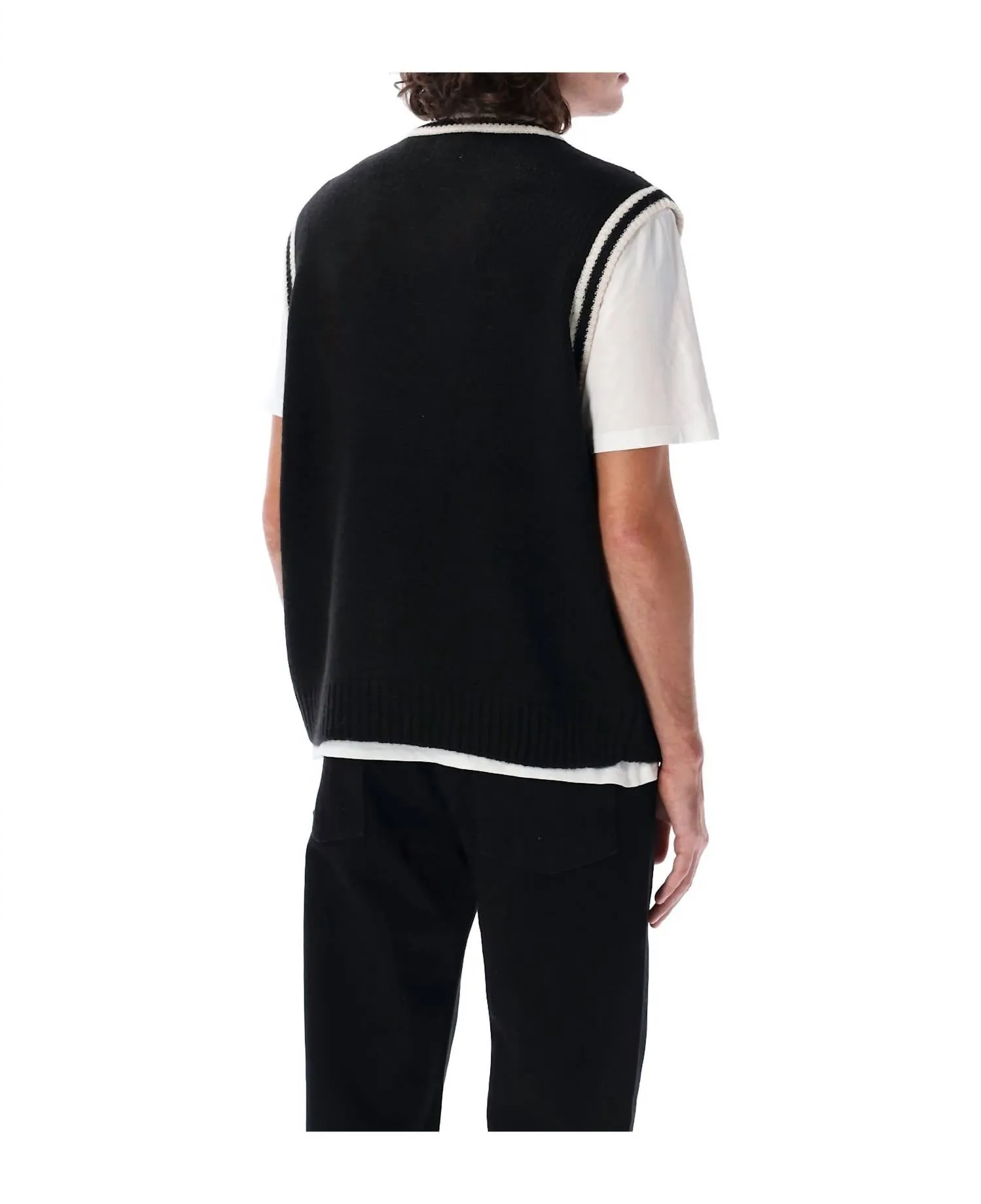 Alden Sweater Vest In Black