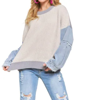 Alex Top In Cozy Grey