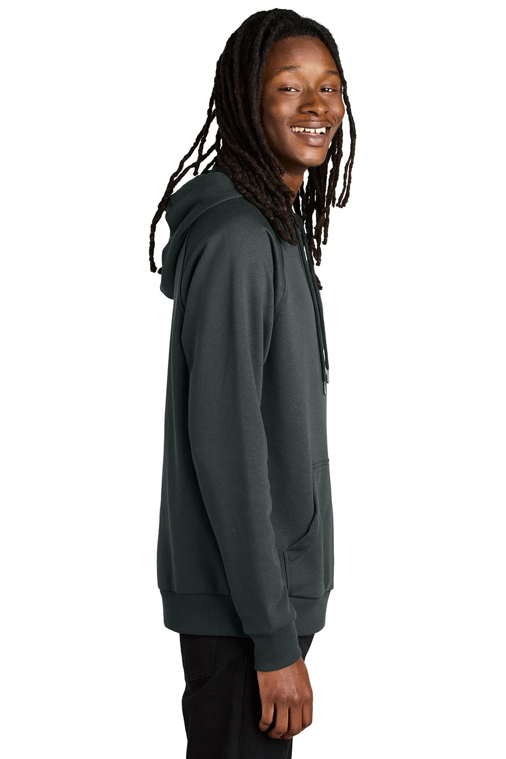 Allmade Mens CVC Fleece Hooded Sweatshirt Hoodie w/ Pouch Pocket - Terrain Grey