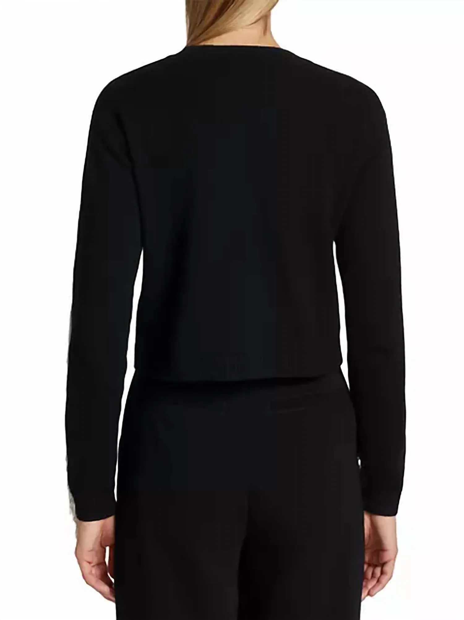 Althea Fringe Sweater In Black/silver