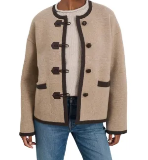 Aubree Sweater Jacket In Oatmeal