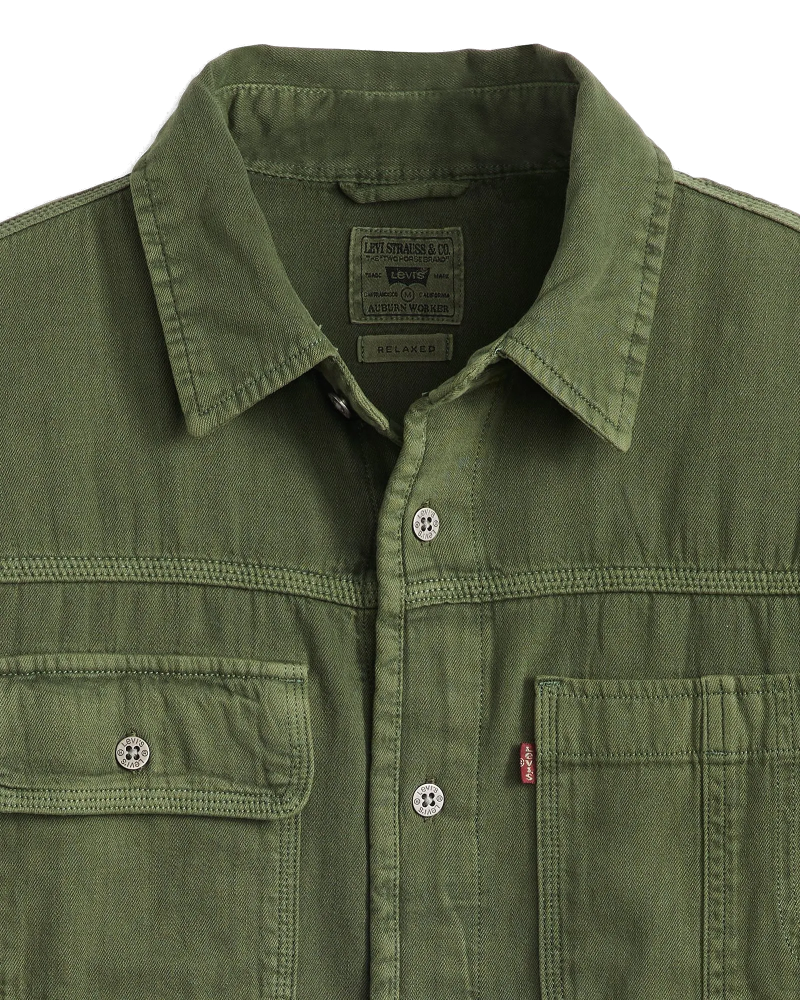 Auburn Worker Shirt in Erick Kombu Green Garment Dye