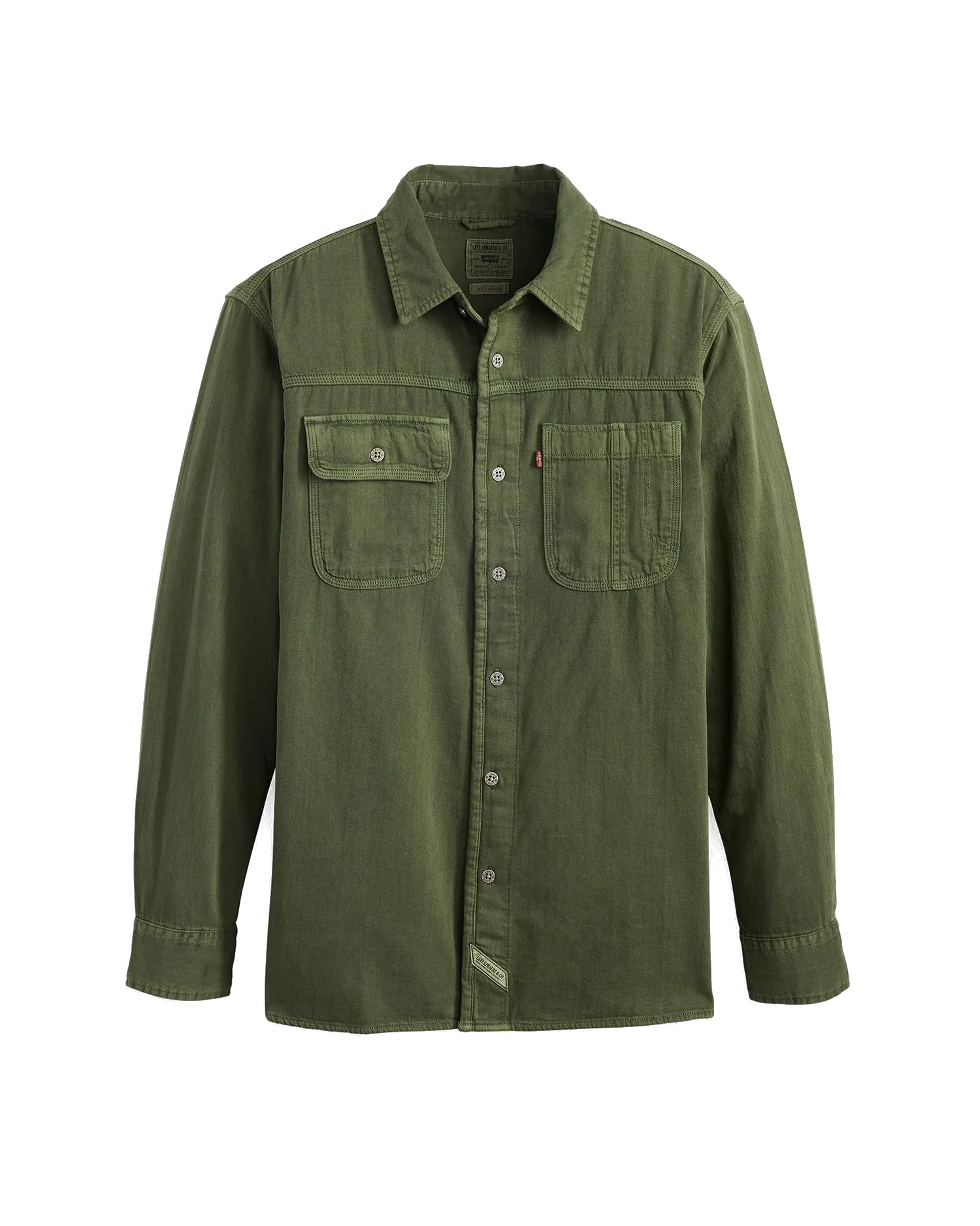 Auburn Worker Shirt in Erick Kombu Green Garment Dye