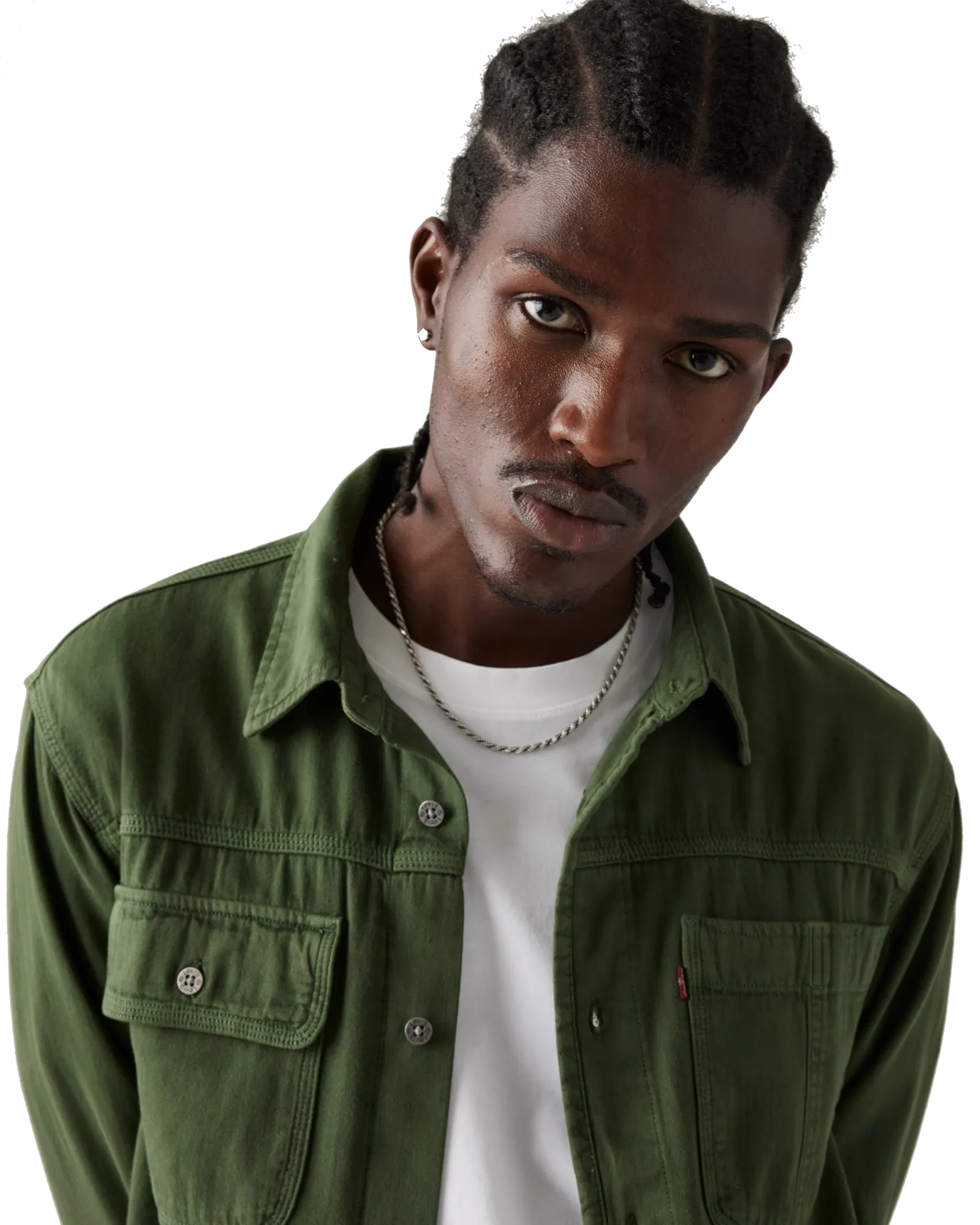 Auburn Worker Shirt in Erick Kombu Green Garment Dye