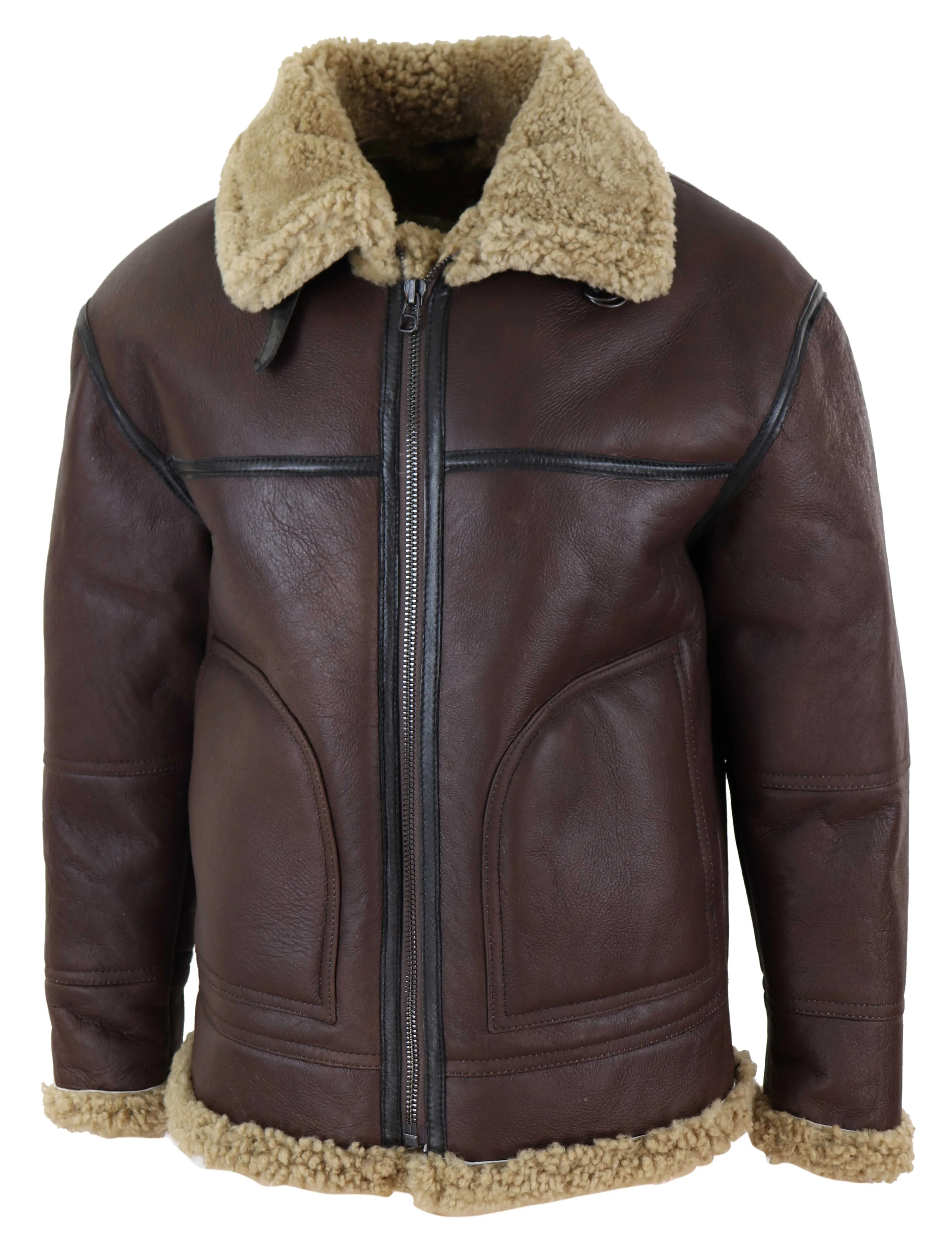 Aviator Shearling Sheepskin Bomber Jacket
