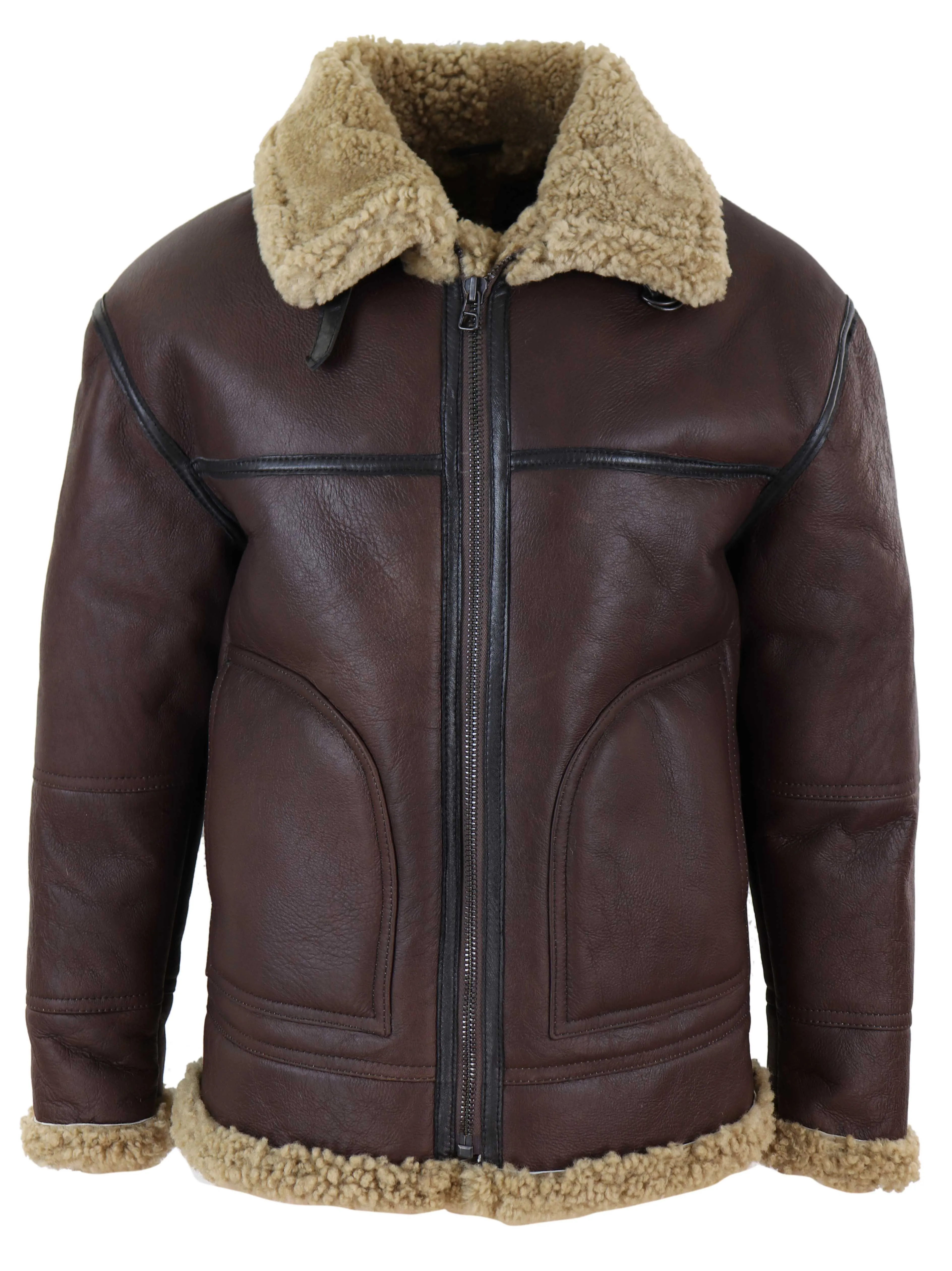 Aviator Shearling Sheepskin Bomber Jacket