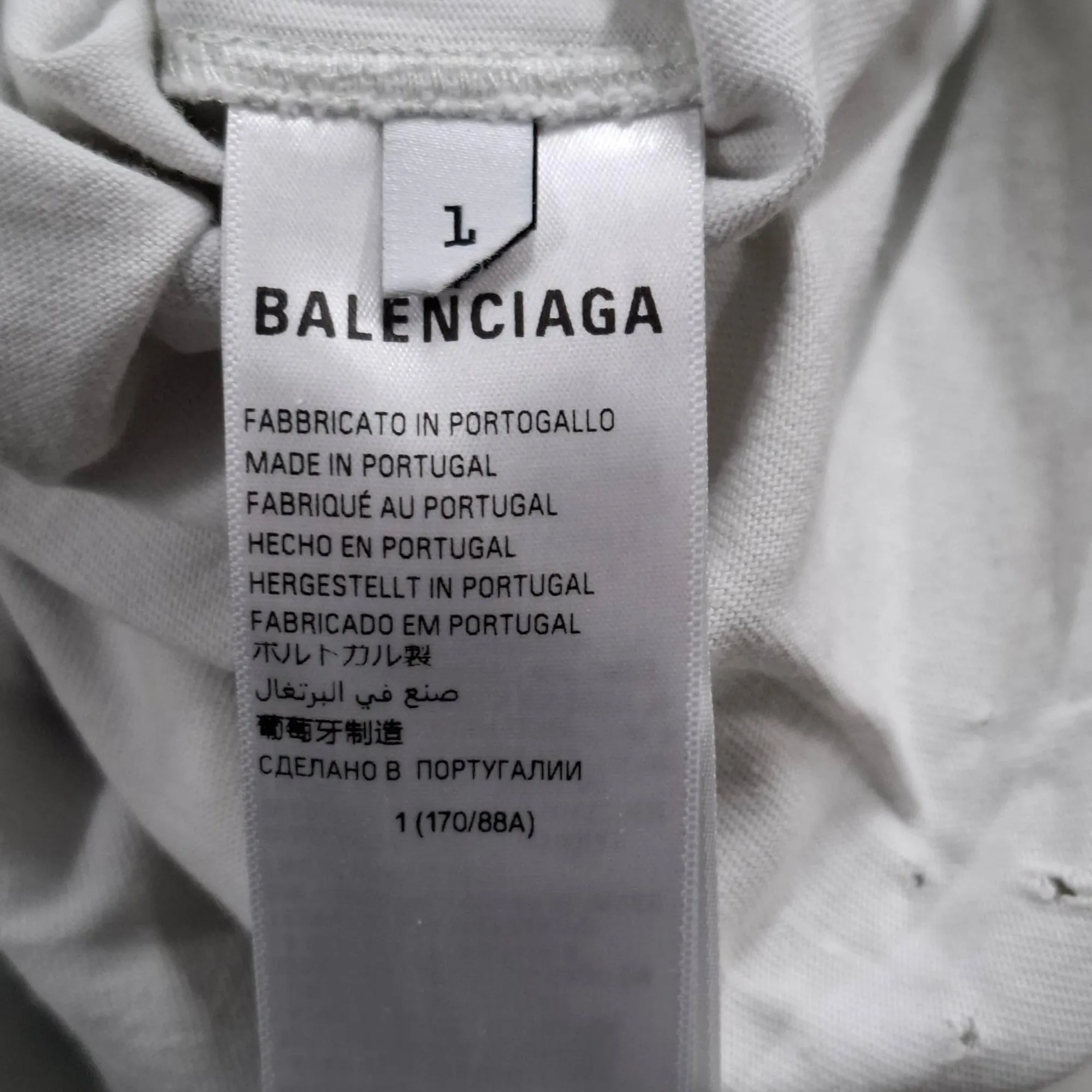 Balenciaga Skater Camiseta Oversize Blanco T-Shirt in White Cotton