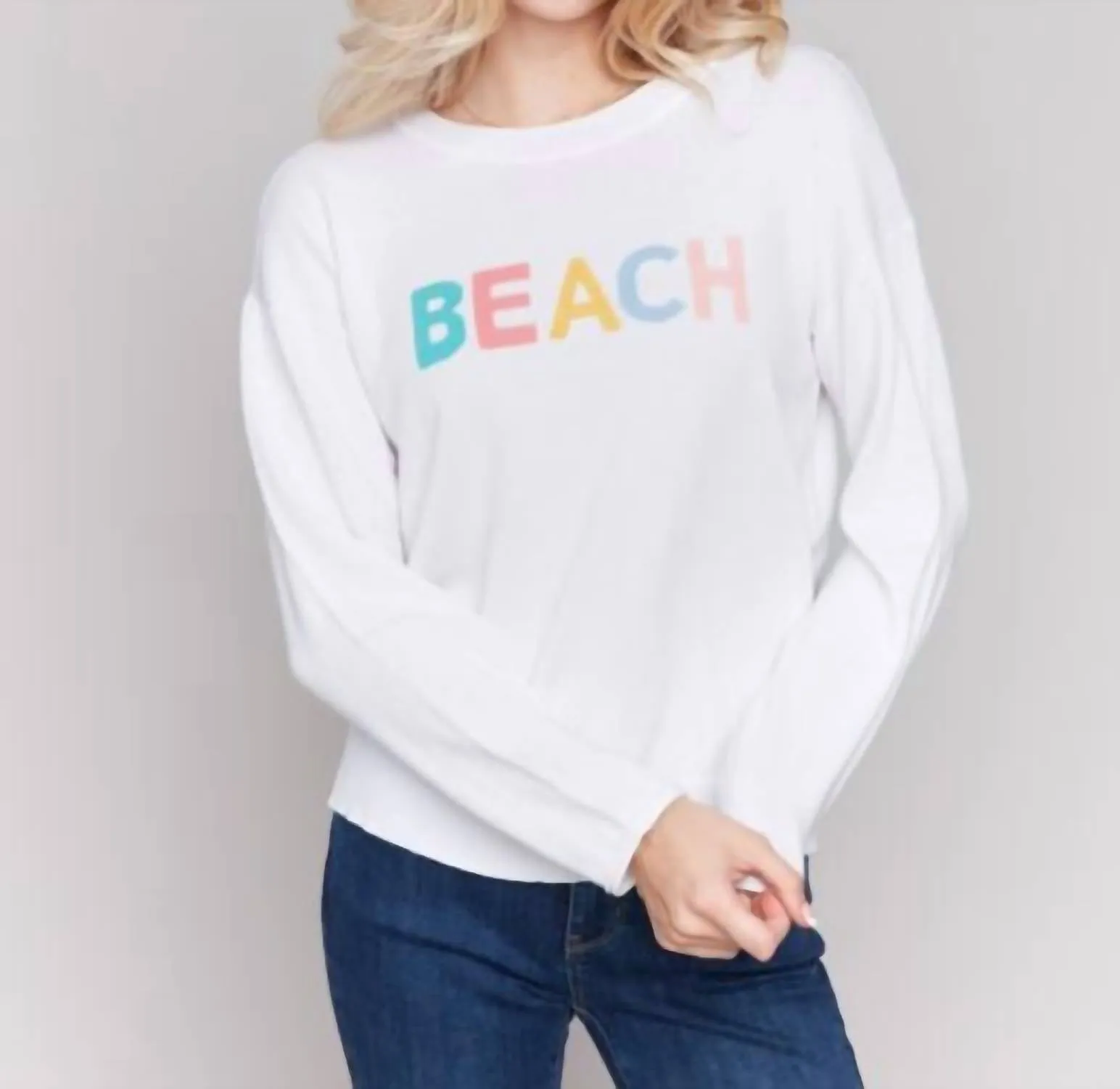 Beach Sweater In White
