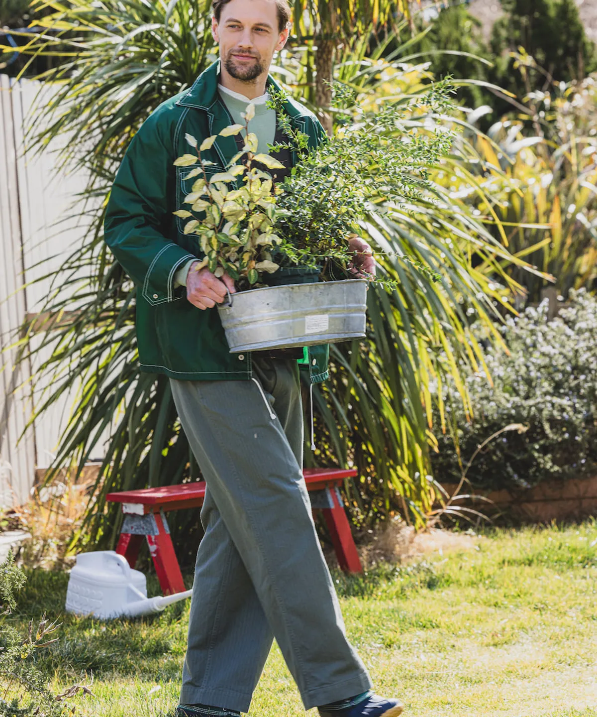 Beams Plus MIL Trousers Herringbone - Sage