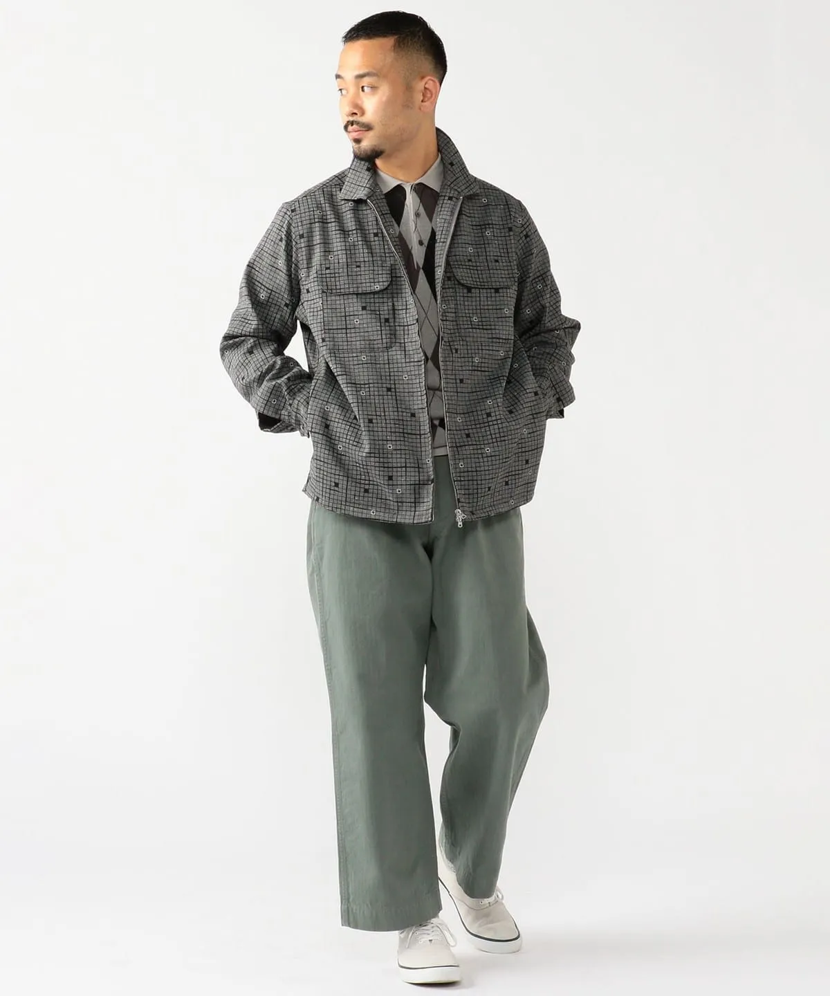 Beams Plus MIL Trousers Herringbone - Sage