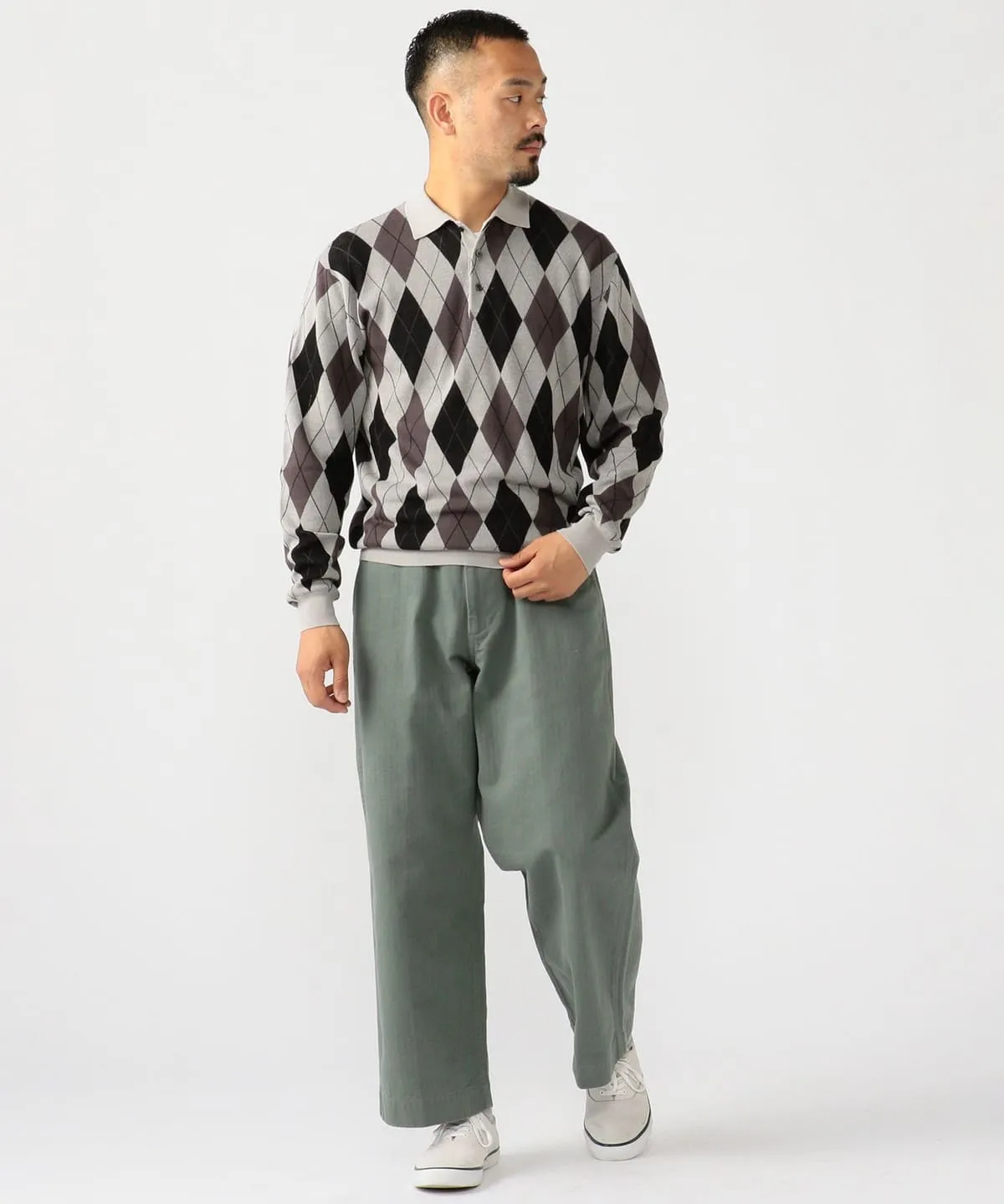 Beams Plus MIL Trousers Herringbone - Sage