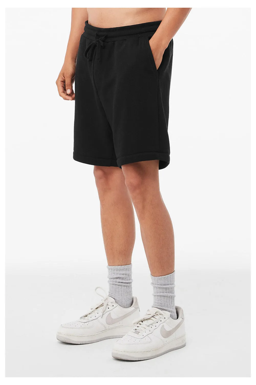 Bella   Canvas Mens Shorts w/ Pockets - Black