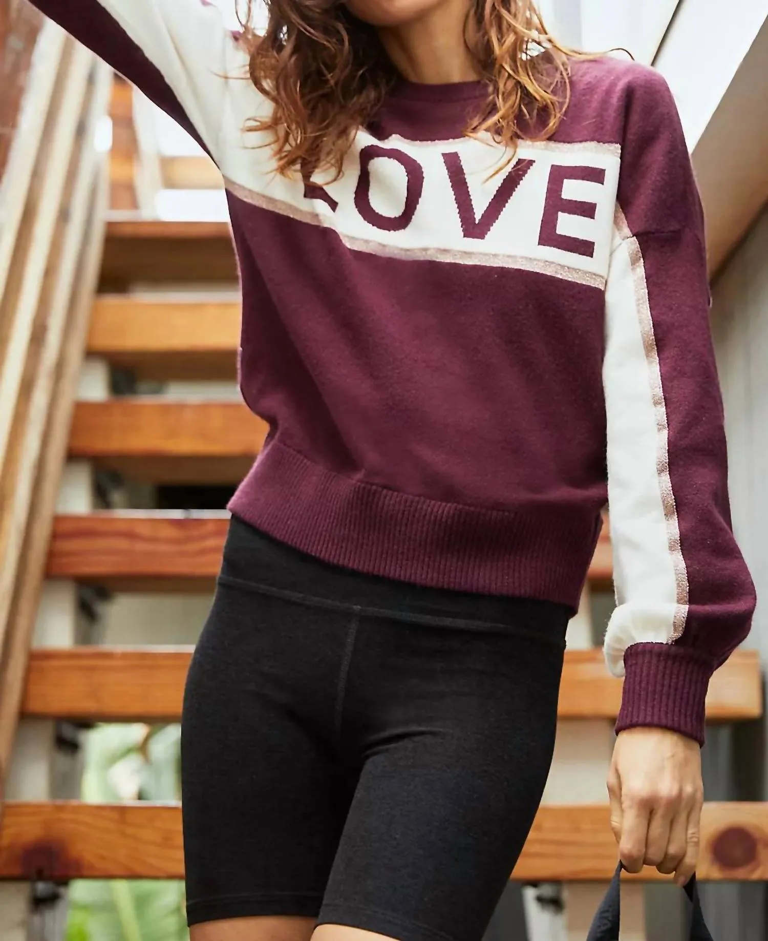 Block Party Love Sweater In Berry