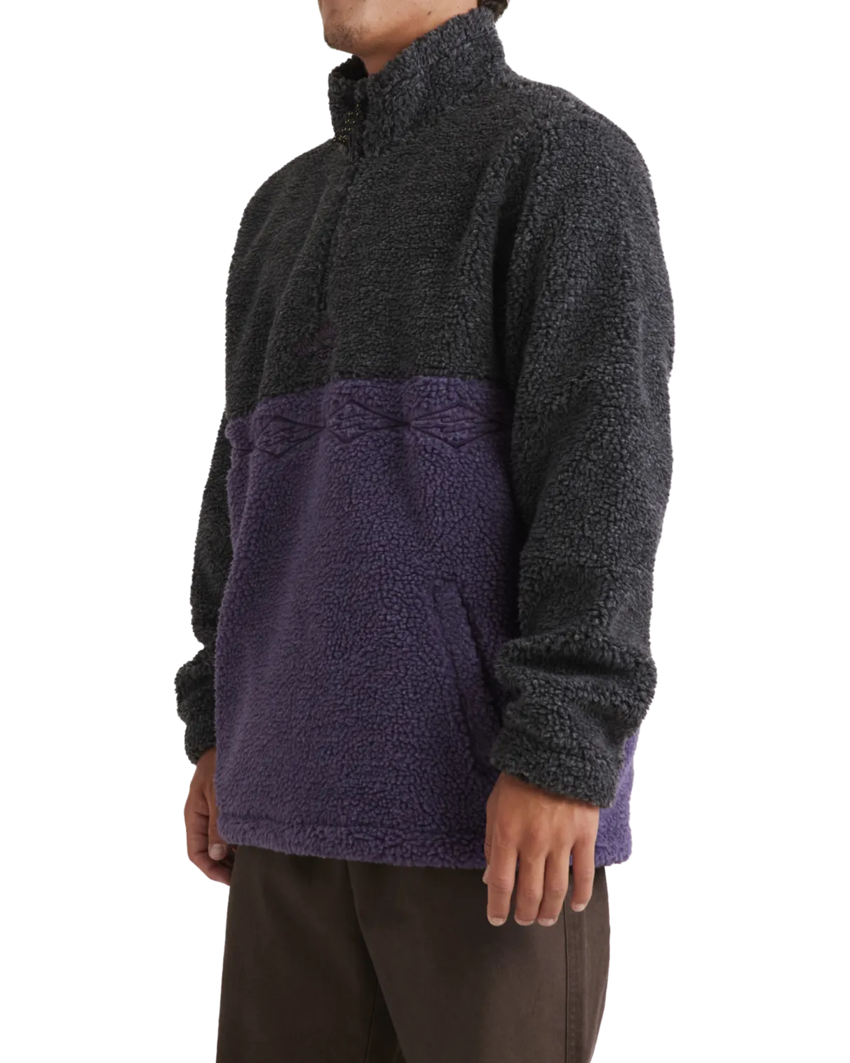 Boundary Tombstone Fleece in Black Heather