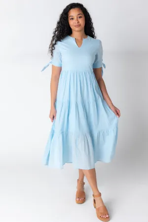 Brass & Roe Claire Tie-Sleeve Dress