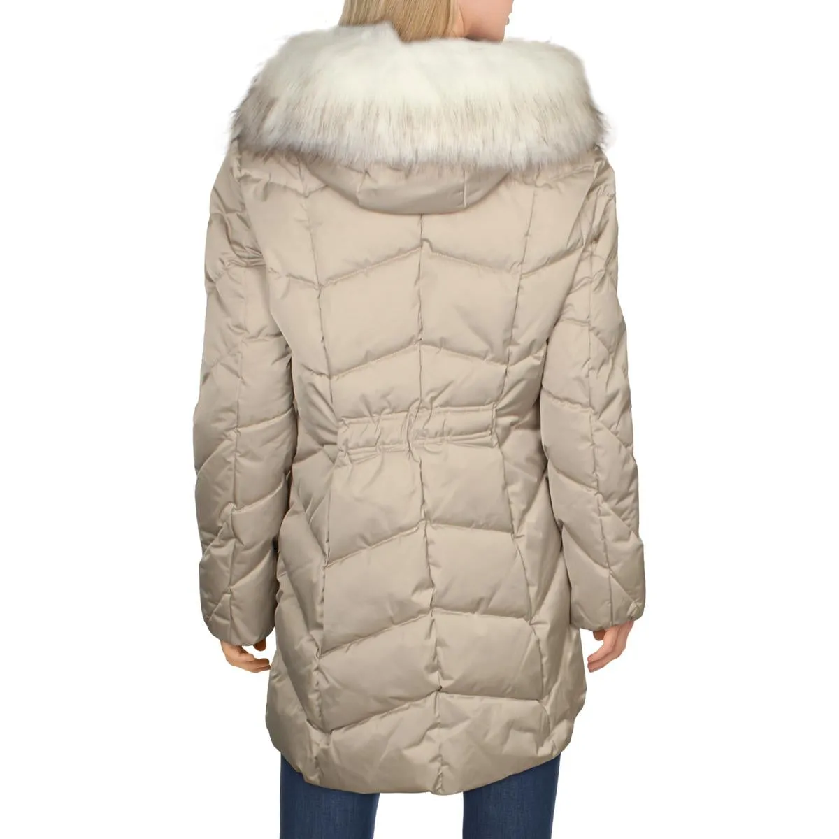 Brie Womens Wool Quilted Puffer Coat