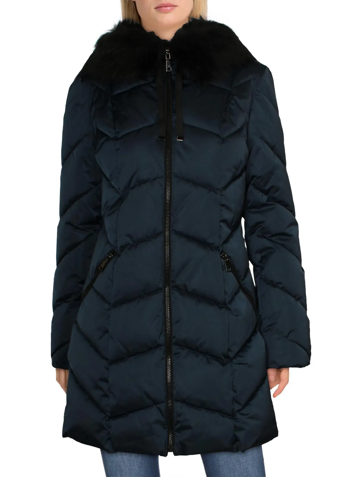 Brie Womens Wool Quilted Puffer Coat