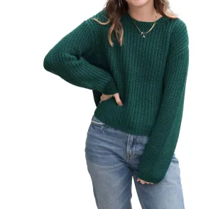 Brooke Pullover In Hunter Green