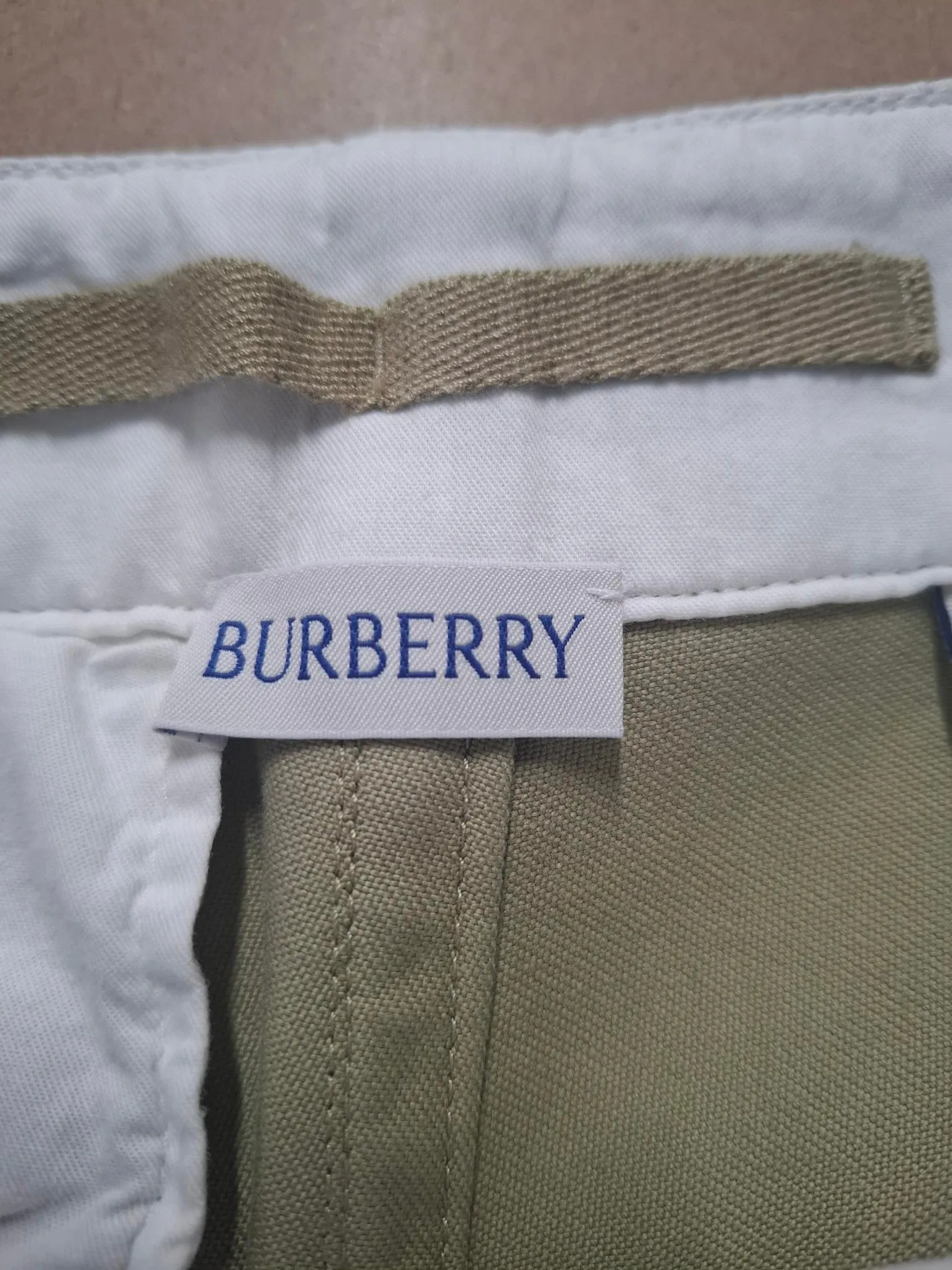 Burberry Trouser Pants in Khaki Cotton