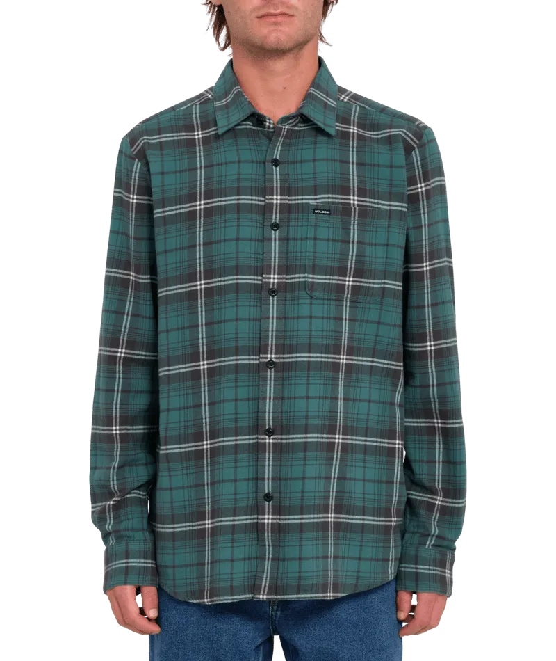 Caden Plaid Shirt in Sea Green
