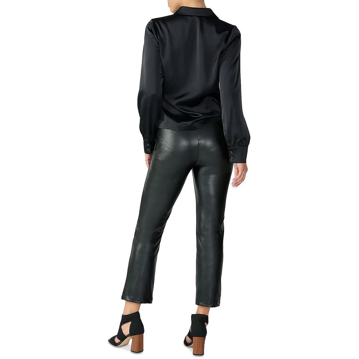 Carnaby Kick Womens Faux Leather Skinny Cropped Pants