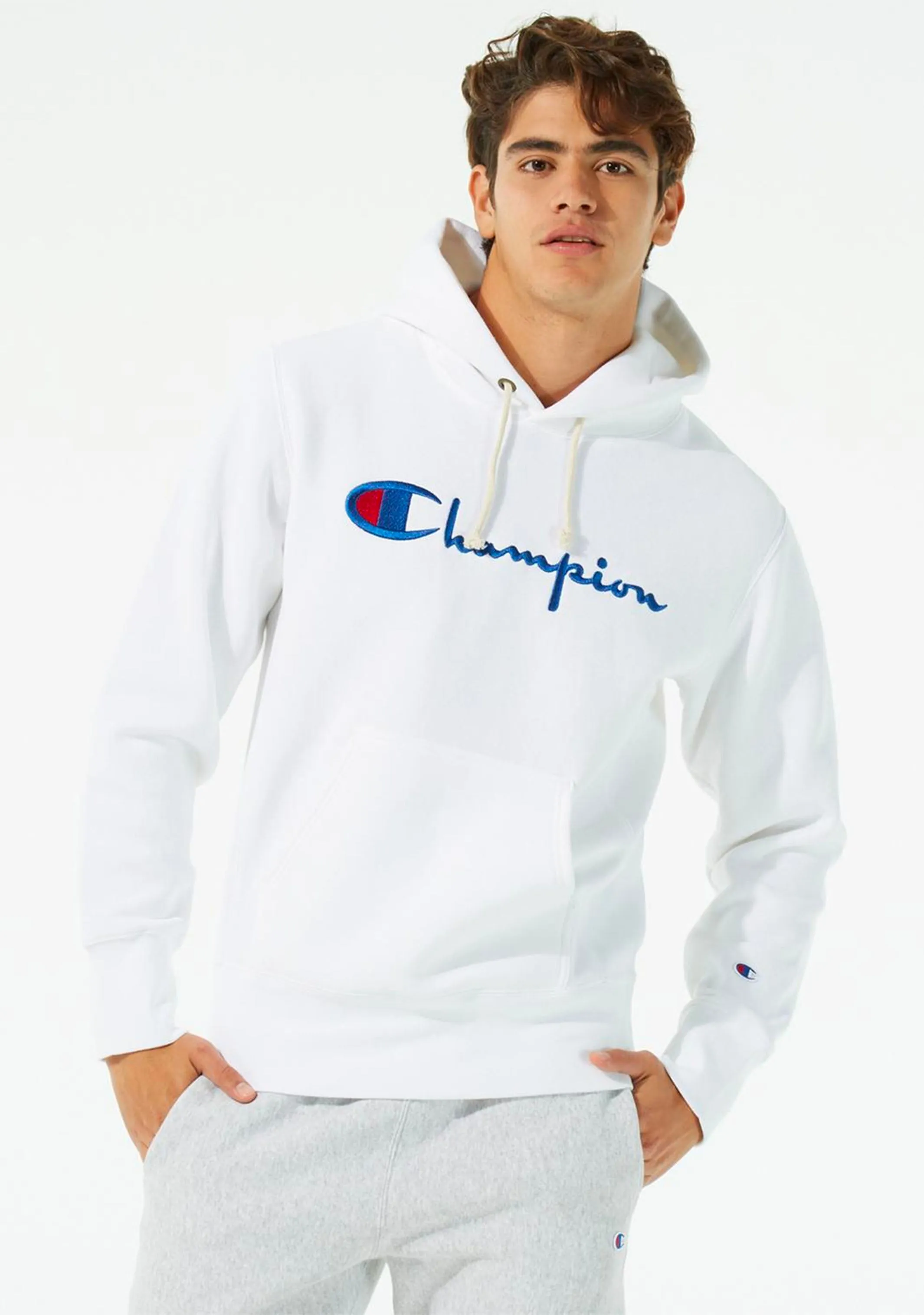 Champion Men's Reverse Weave Script Hoodie