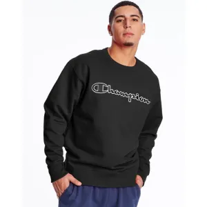 Champion Powerblend Crew Satin Stitch Logo