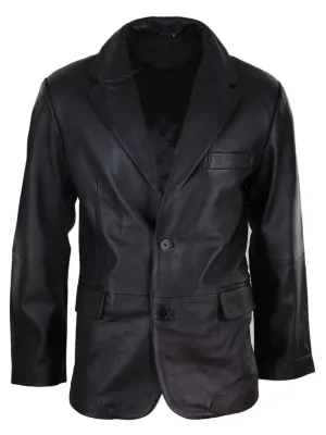 Classic Leather 2 Button Blazer Vintage