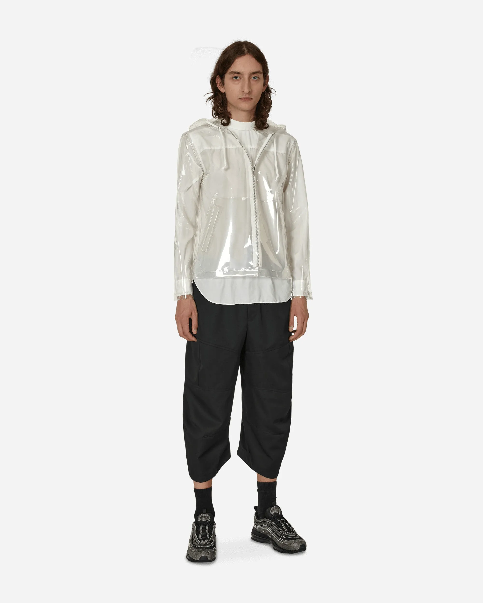 Clear Hooded Jacket White