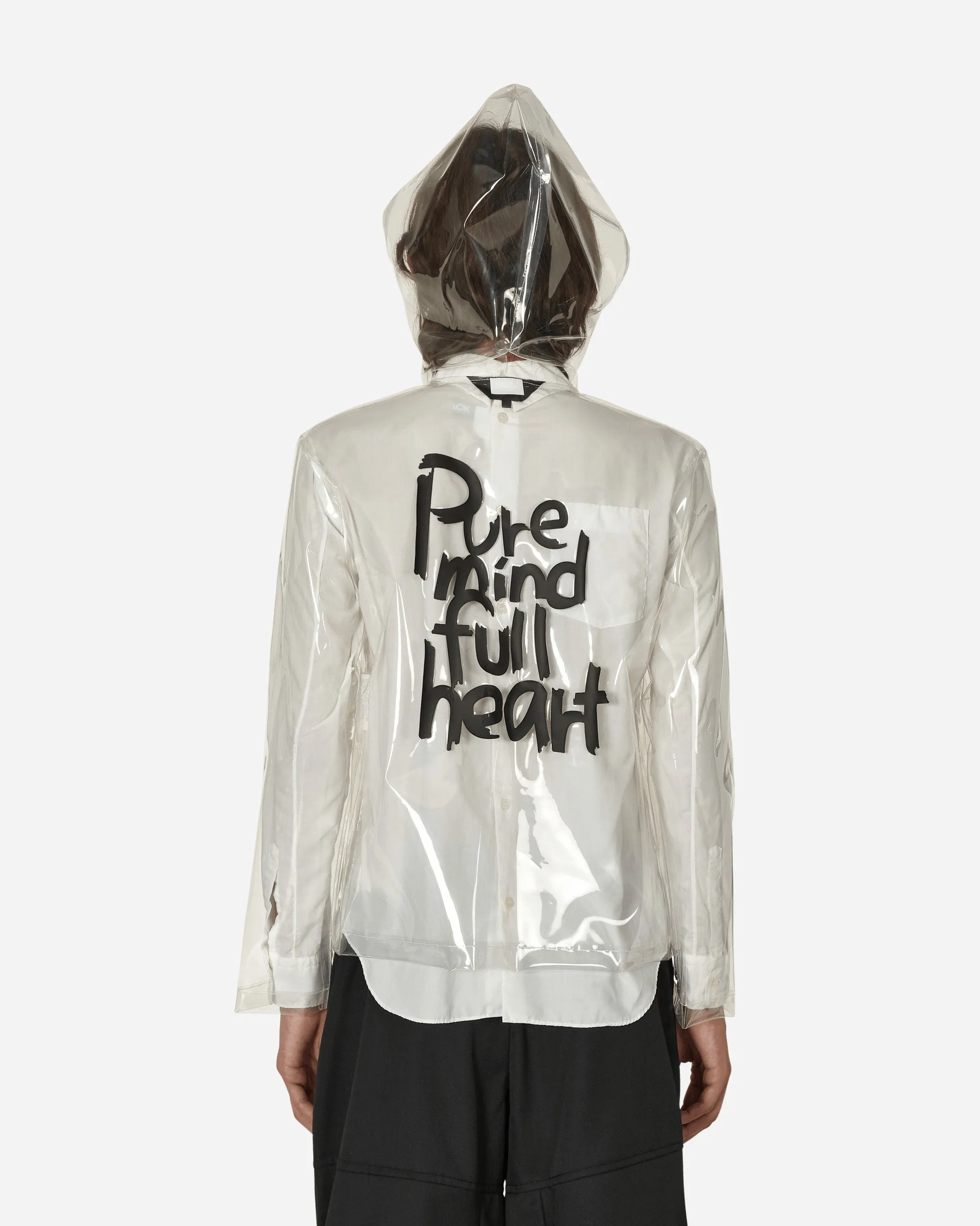 Clear Hooded Jacket White