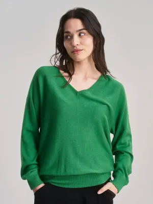 Clover Women's Cotton Tencel Jumper | Jungle Green