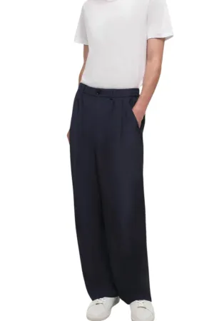 Clyde Cinch Waist Pleated Trouser In Midnight