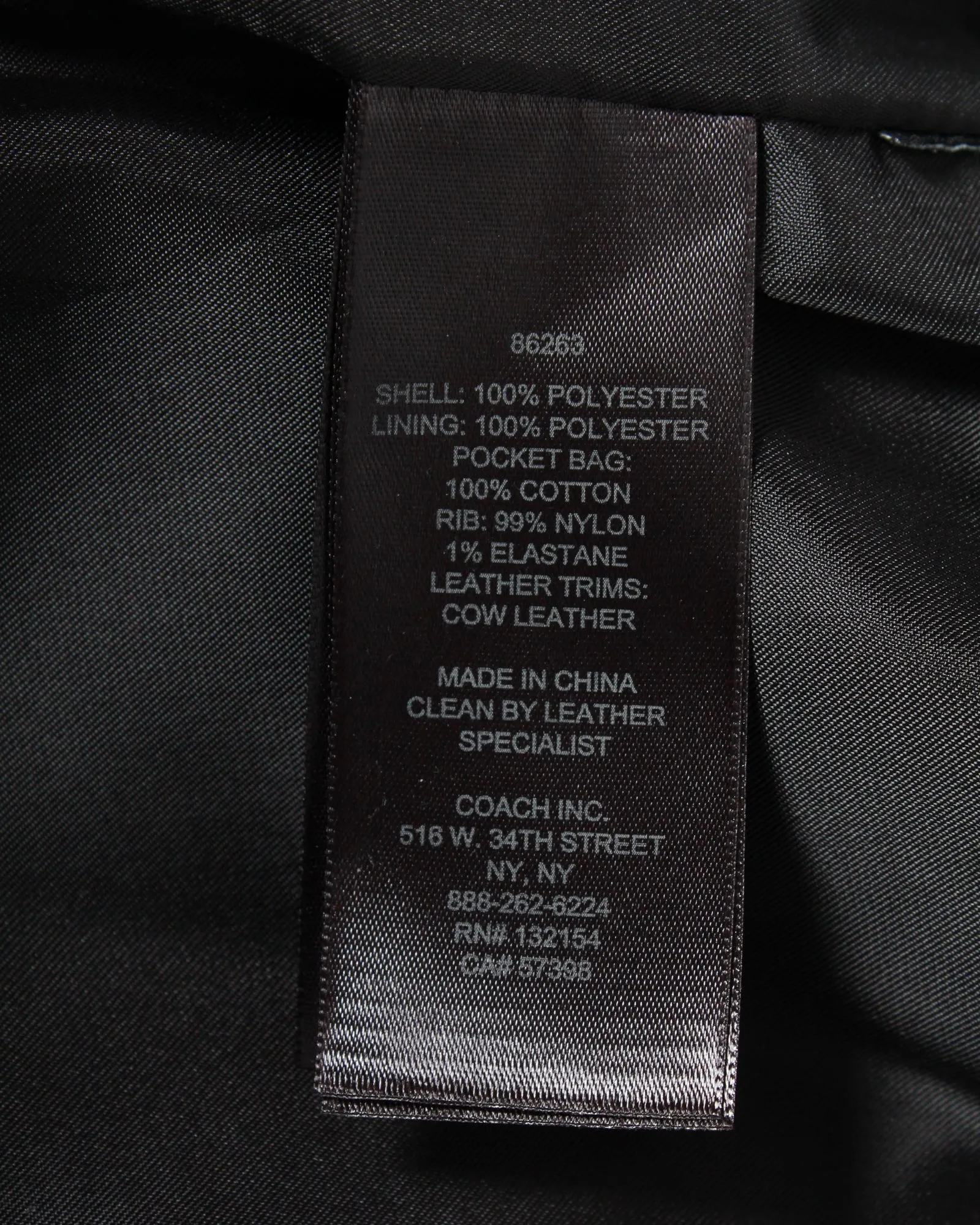 Coach Bomber Jacket in Black Polyester