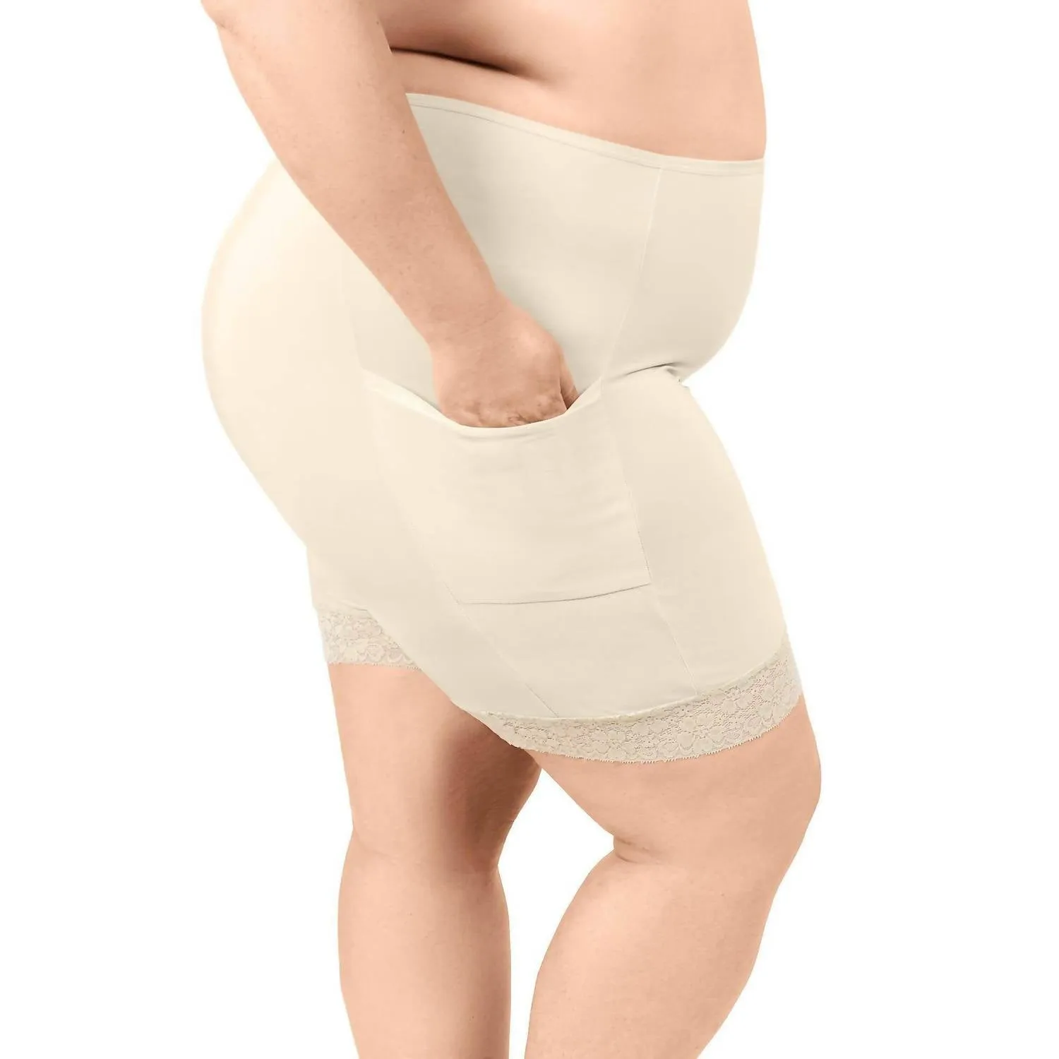 Cooling Slipshort With 2 Pockets In Light Beige