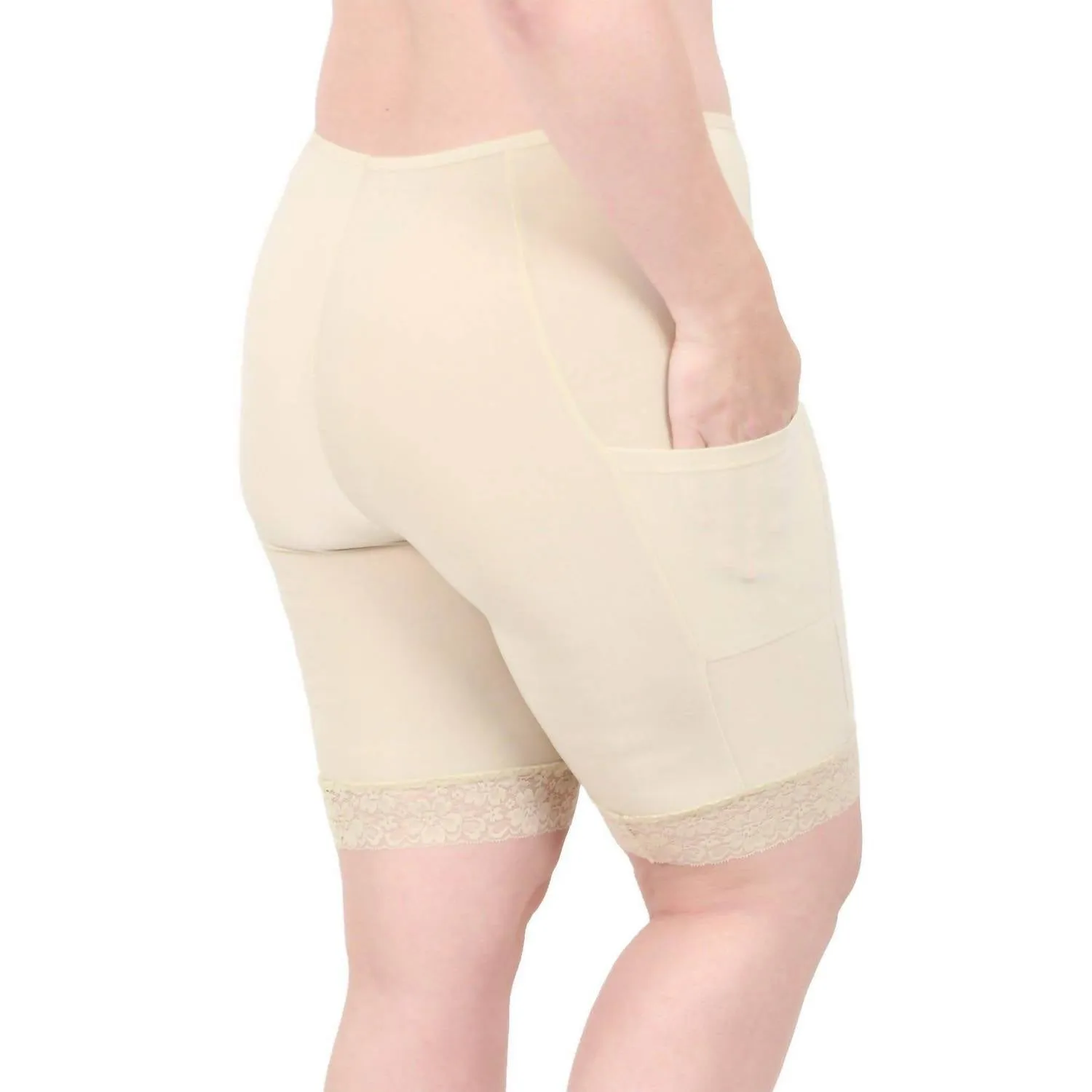 Cooling Slipshort With 2 Pockets In Light Beige