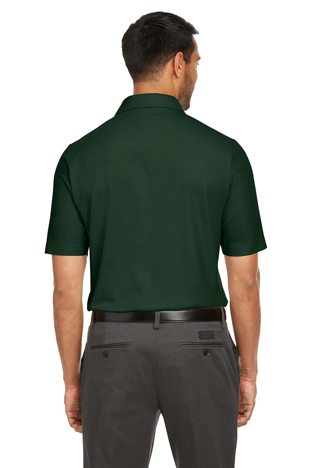 Core 365 Mens Fusion ChromaSoft Performance Moisture Wicking Short Sleeve Polo Shirt - Forest Green