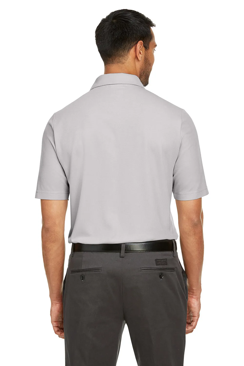 Core 365 Mens Fusion ChromaSoft Performance Moisture Wicking Short Sleeve Polo Shirt - Platinum Grey