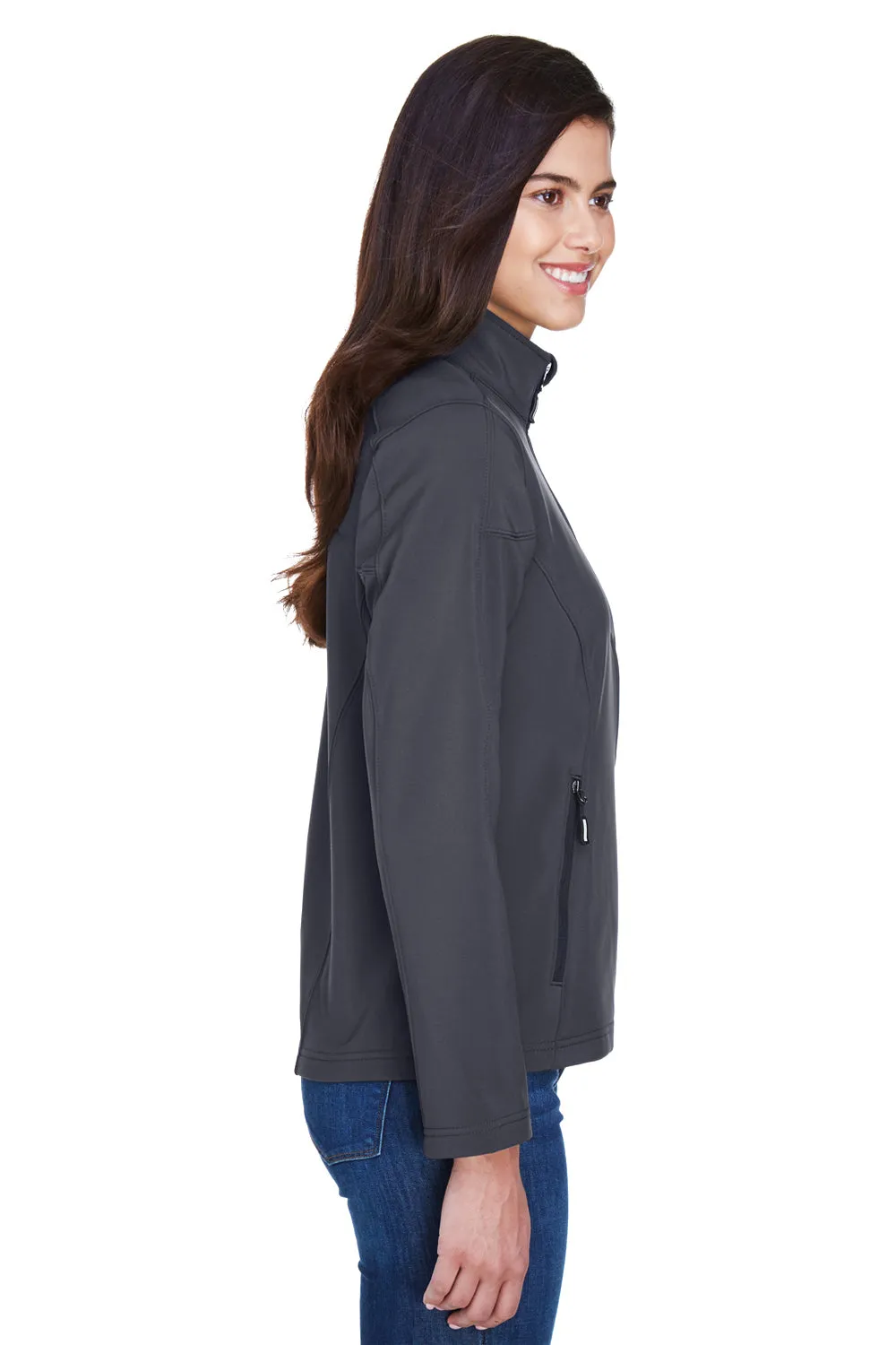 Core 365 Womens Cruise Water Resistant Full Zip Jacket - Carbon Grey