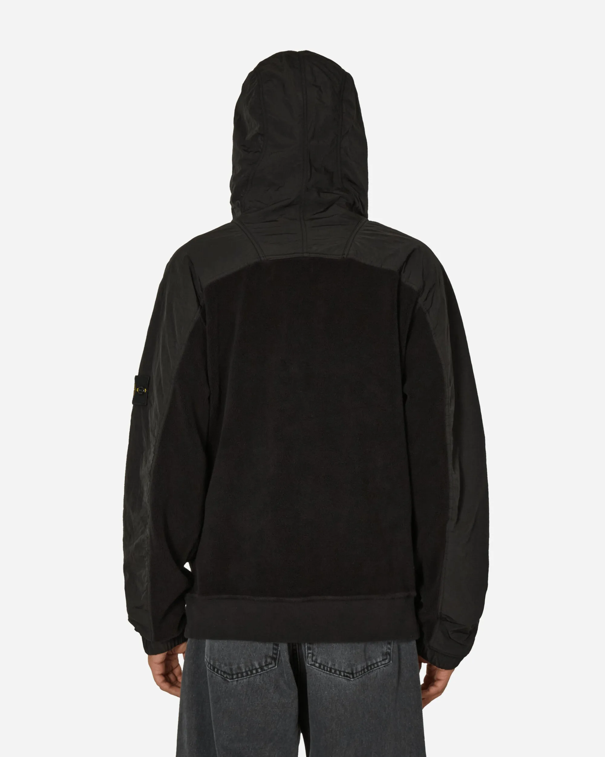 Cotton Pile Nylon-TC Hooded Sweatshirt Black