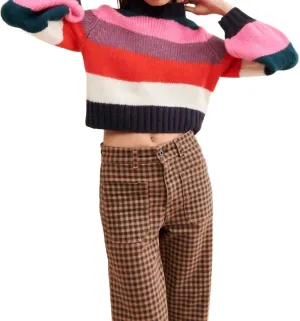 Covergirl Gigi Knit Sweater In Multi Stripe
