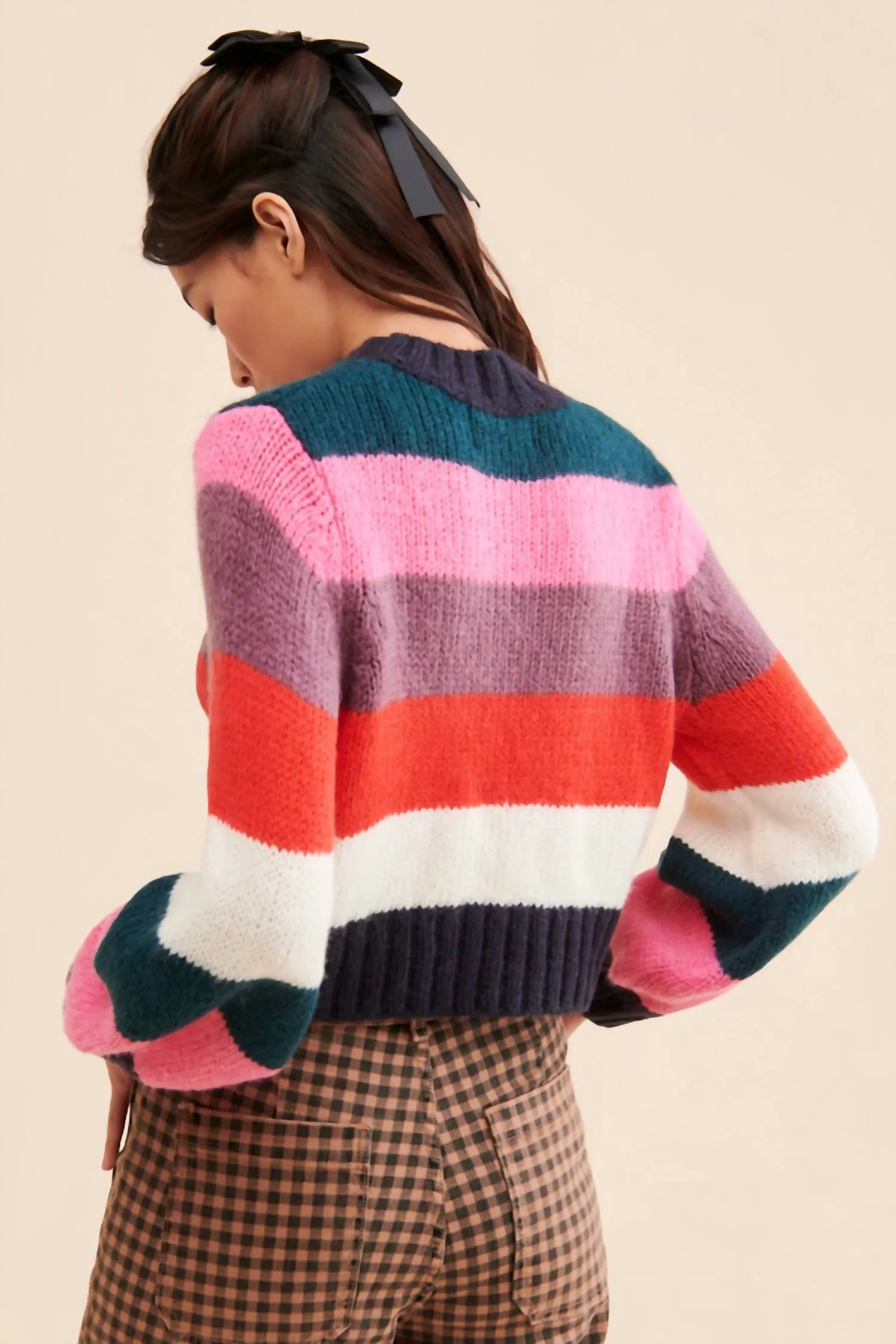 Covergirl Gigi Knit Sweater In Multi Stripe