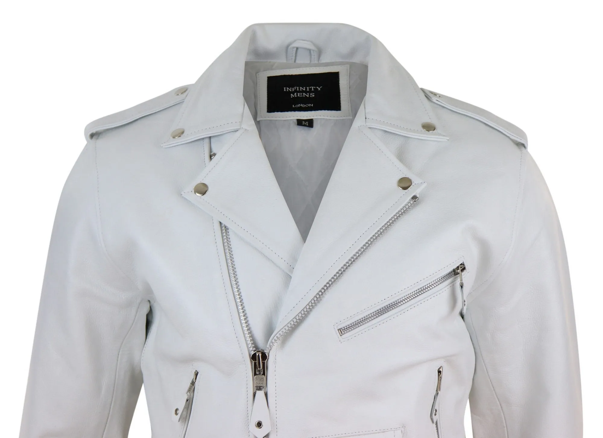 Cowide Biker Jacket Cross Zip Classic Brando Grease
