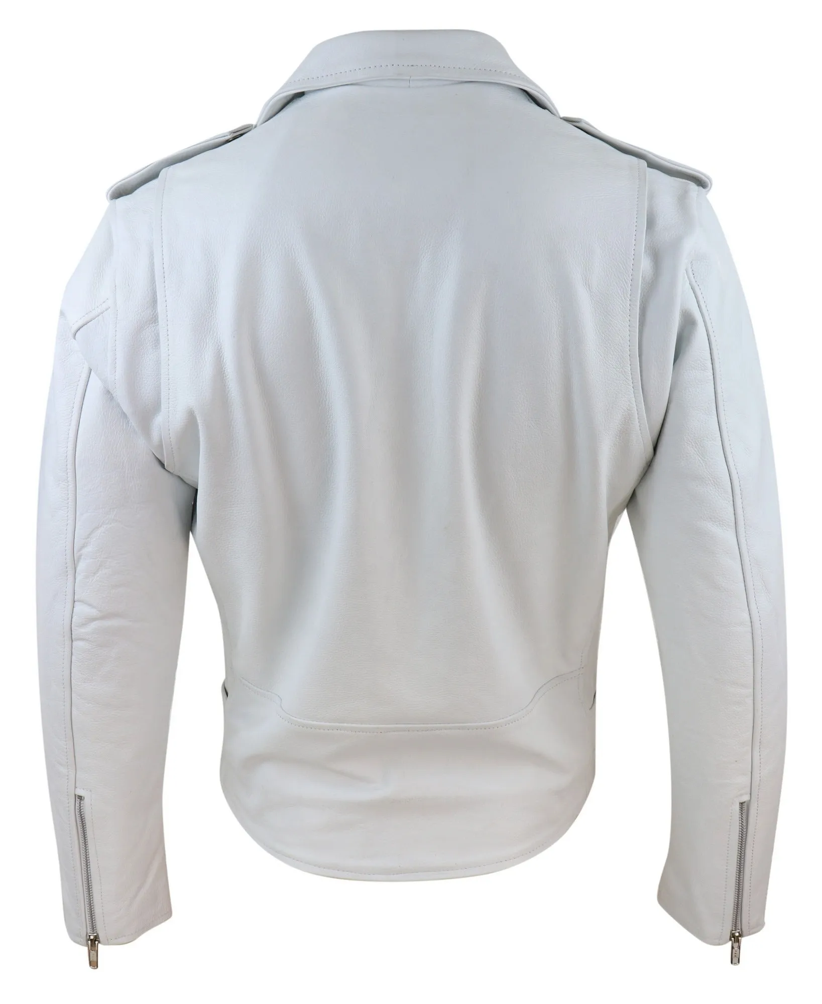 Cowide Biker Jacket Cross Zip Classic Brando Grease
