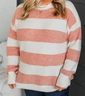 Cressida Sweater In Coral